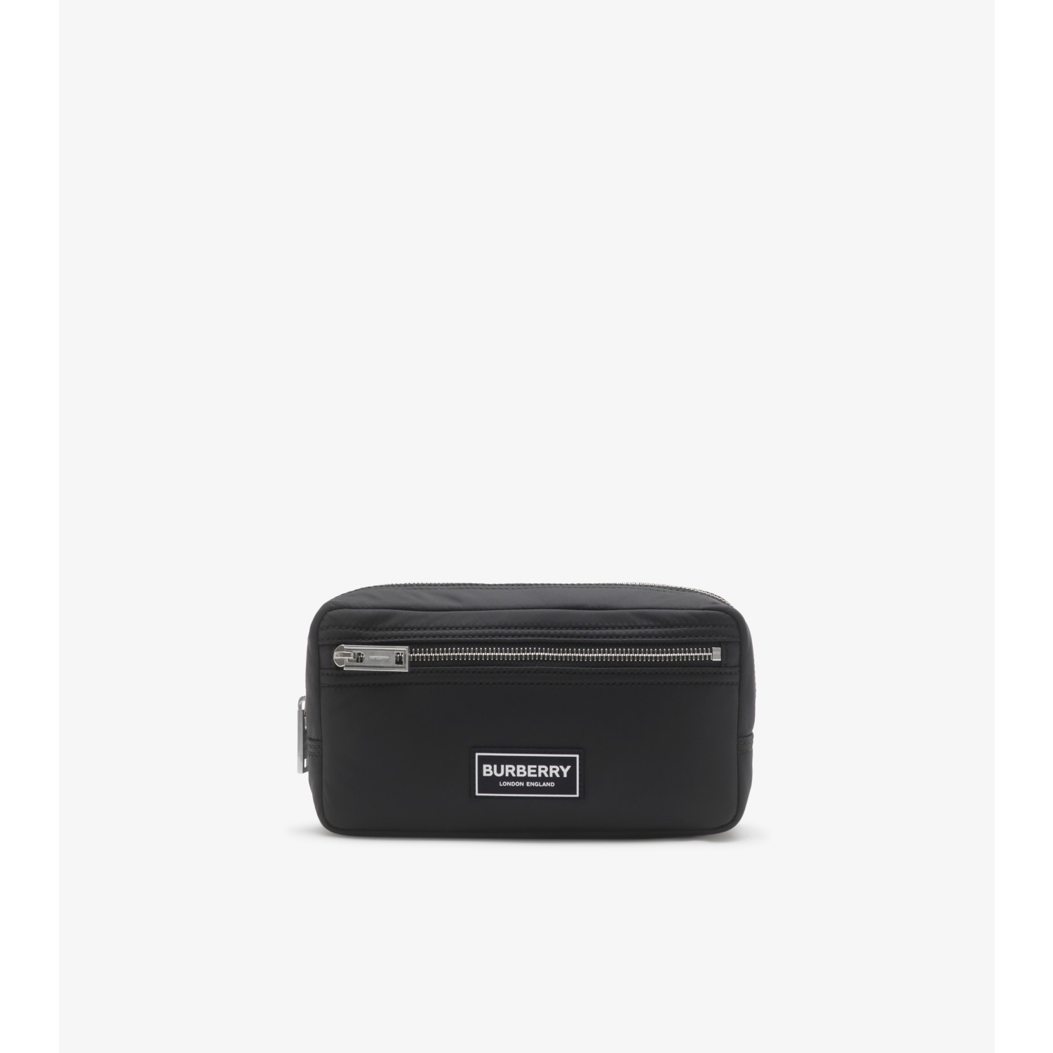 Nylon Zip Pouch in Black Men Burberry Official