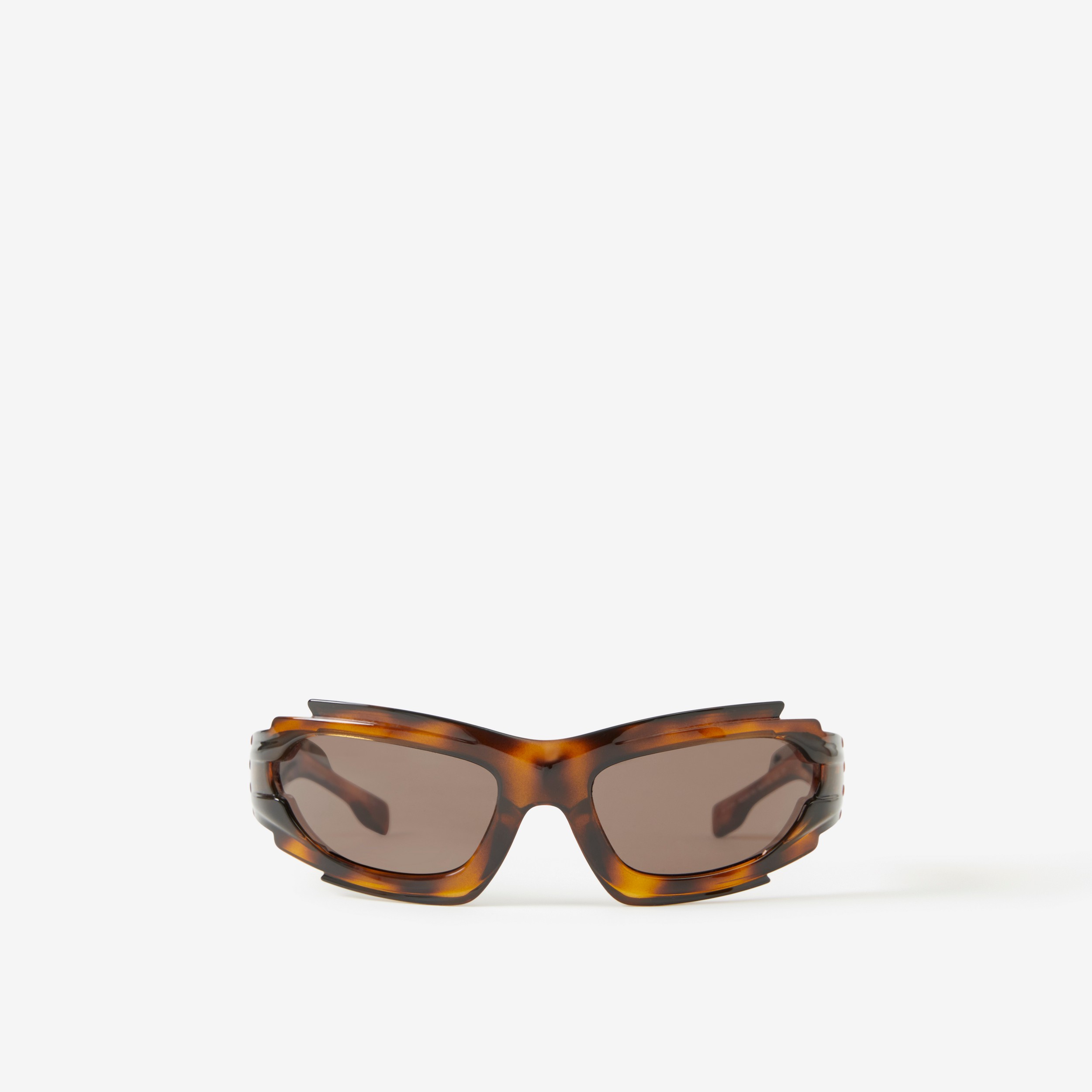 Sonnenbrille „Marlowe“ mit geometrischer Fassung (Schildpattfarben/braun) | Burberry® - 1
