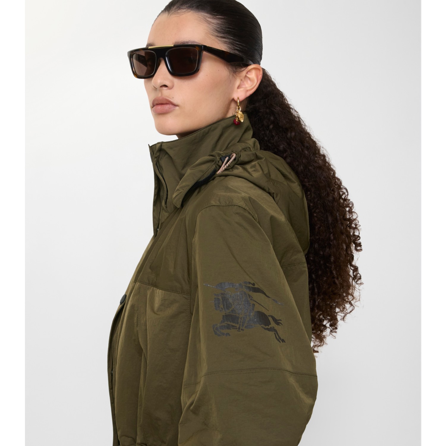 クロップド ナイロン ノーウッド ジャケット (テントグリーン