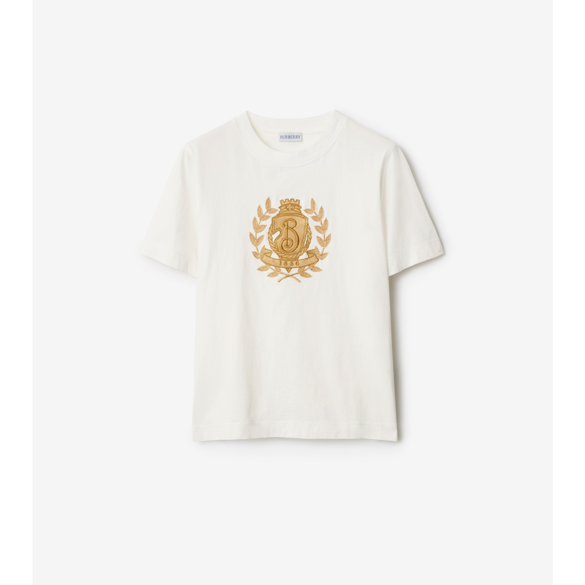 Burberry B Crest T-shirt In Chalk