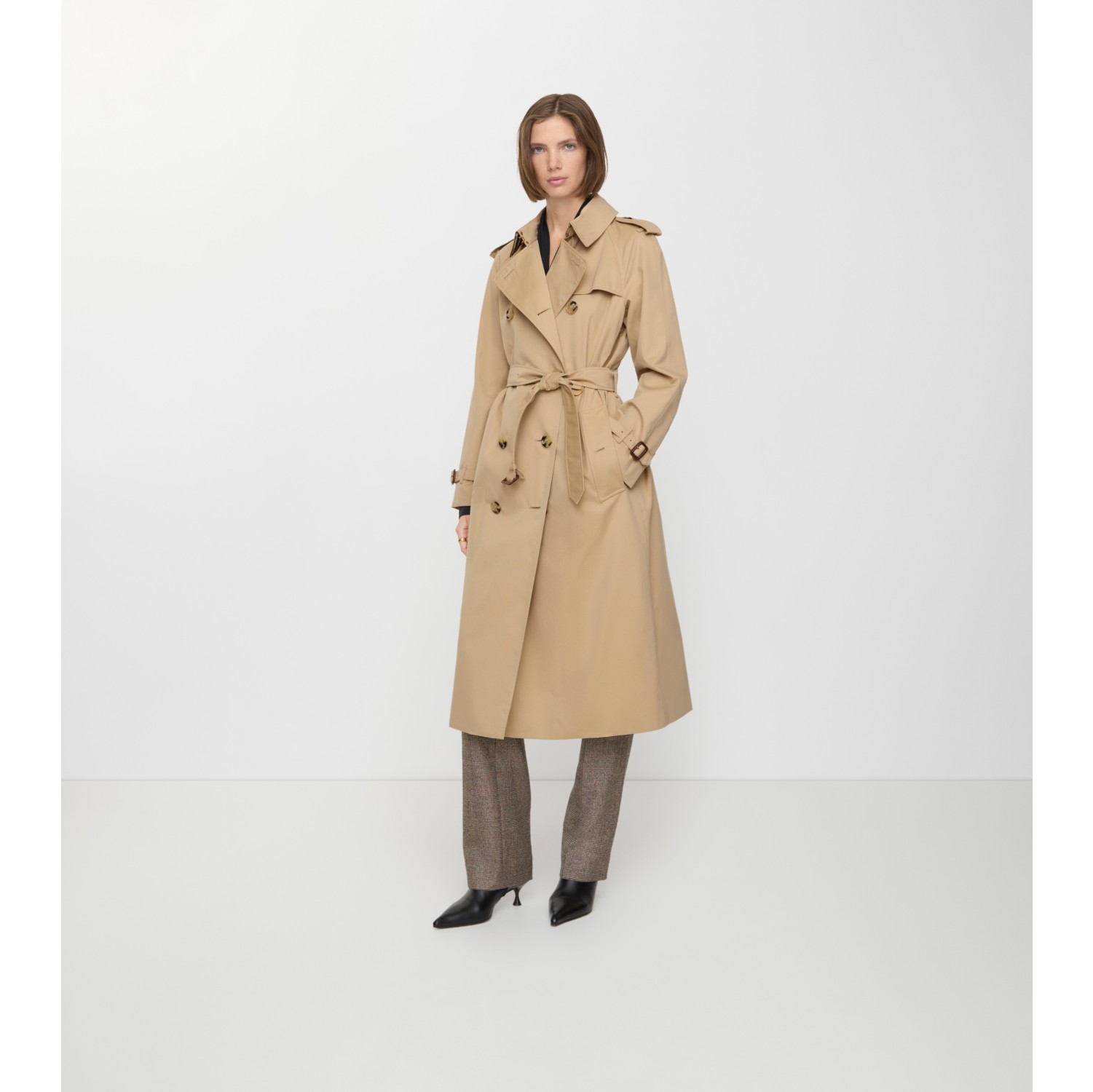 ロング ウォータールー ヘリテージ トレンチコート (ハニーベージュ