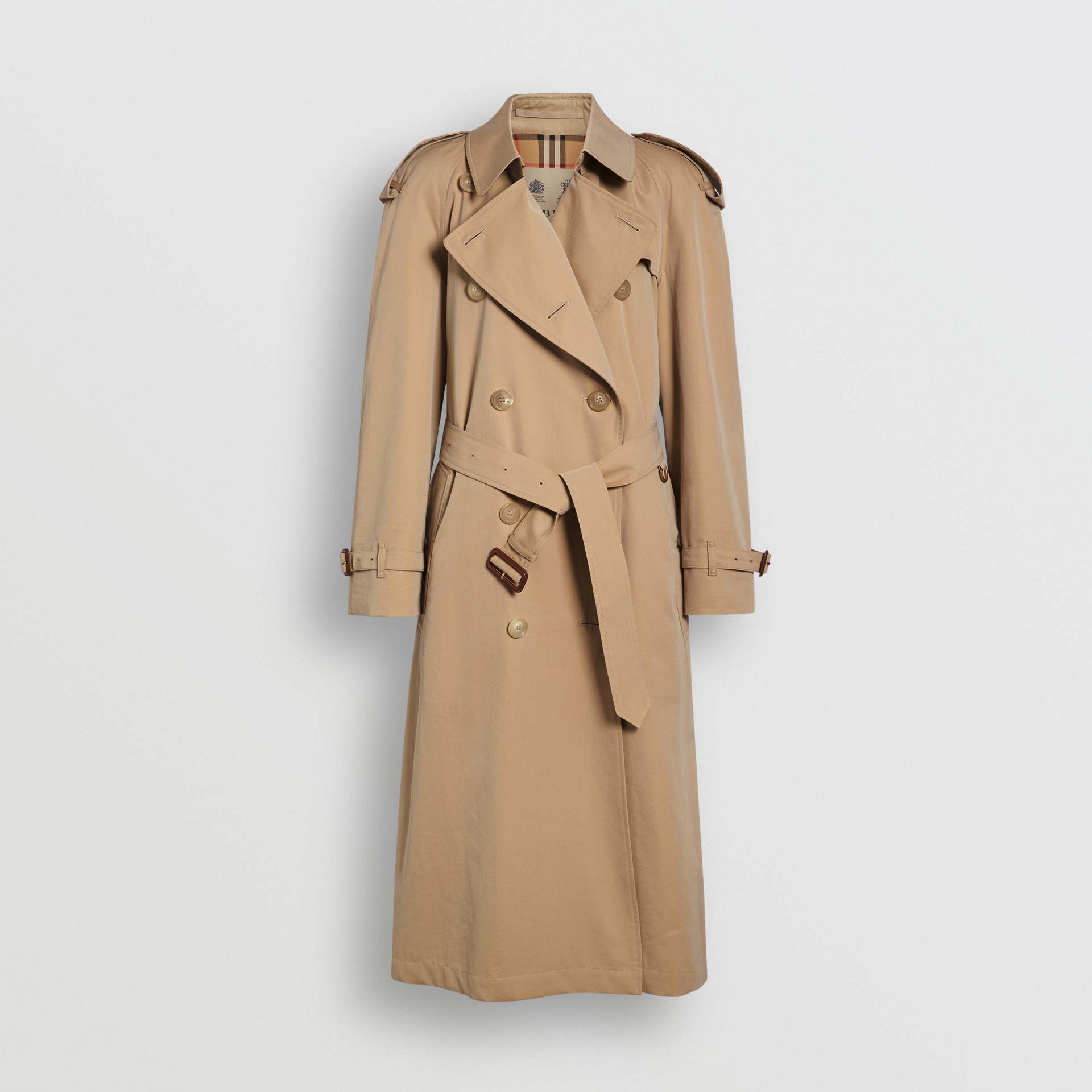 The Long Westminster Heritage Trench Coat in Honey - Women | Burberry ...