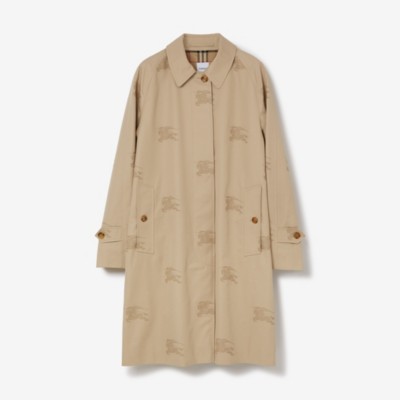 EKD Cotton Gabardine Car Coat in Soft Fawn - Women | Burberry® Official