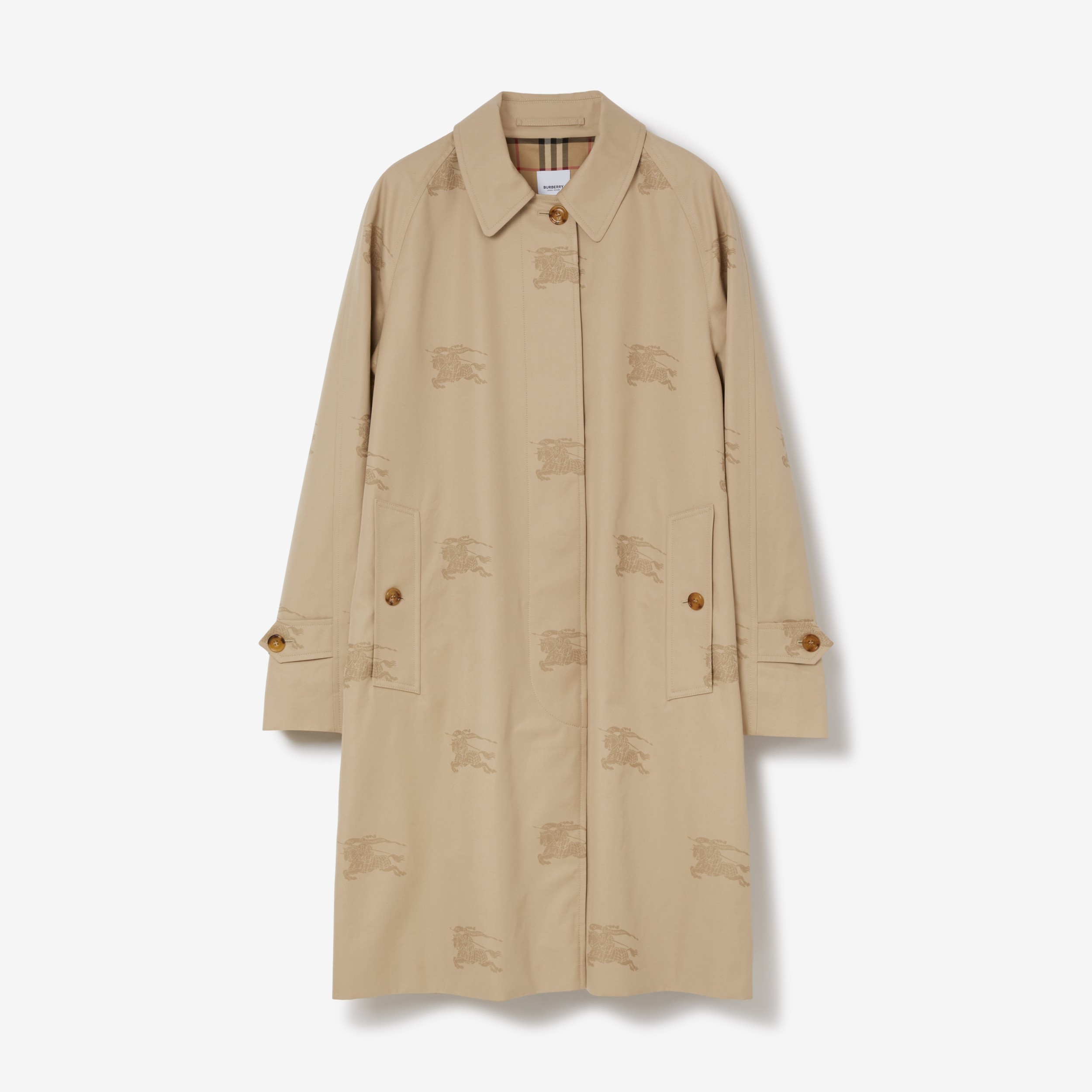 EKD Cotton Gabardine Car Coat in Soft Fawn - Women | Burberry® Official