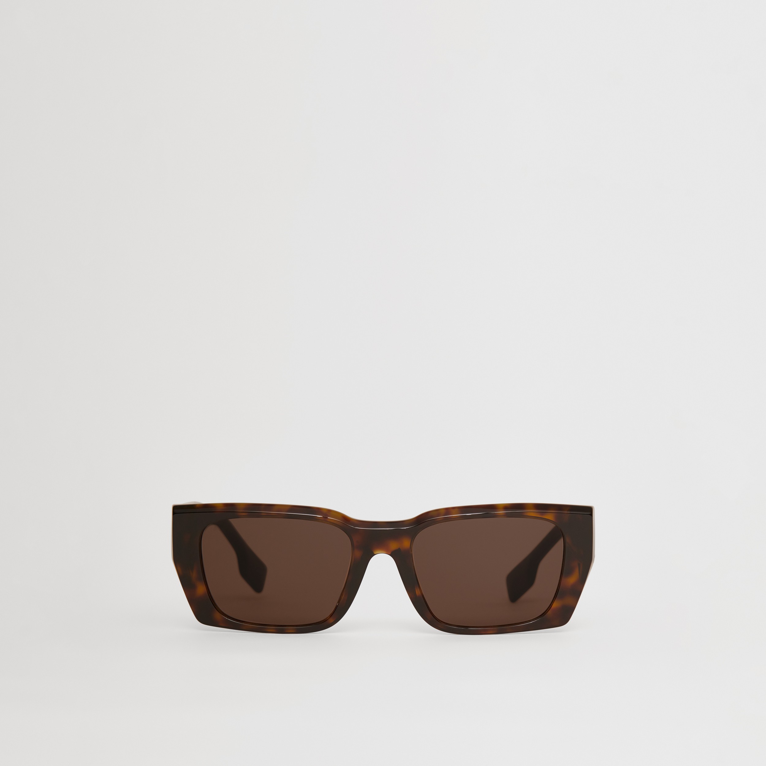 B Motif Rectangular Frame Sunglasses in Tortoiseshell - Women | Burberry® Official - 1