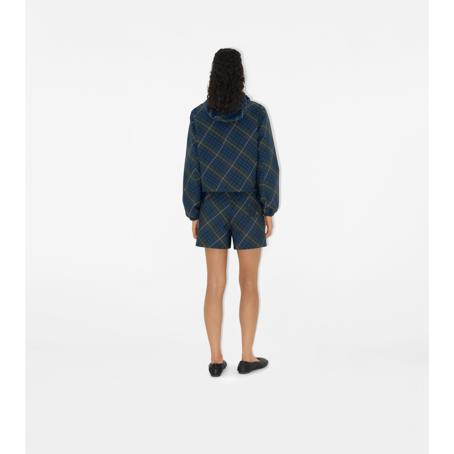 Reversible Check Hooded Jacket