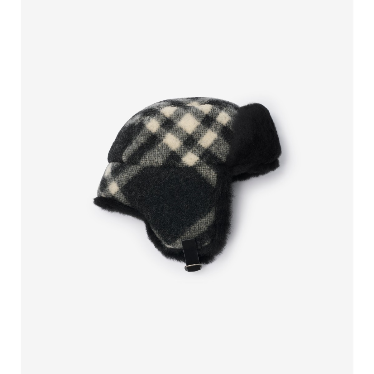  Check Wool Trapper Hat