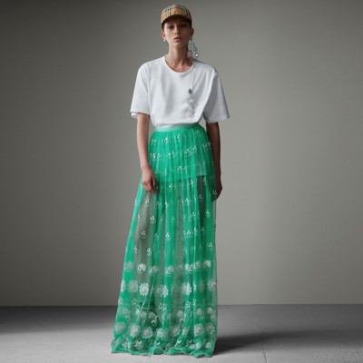 burberry long skirt