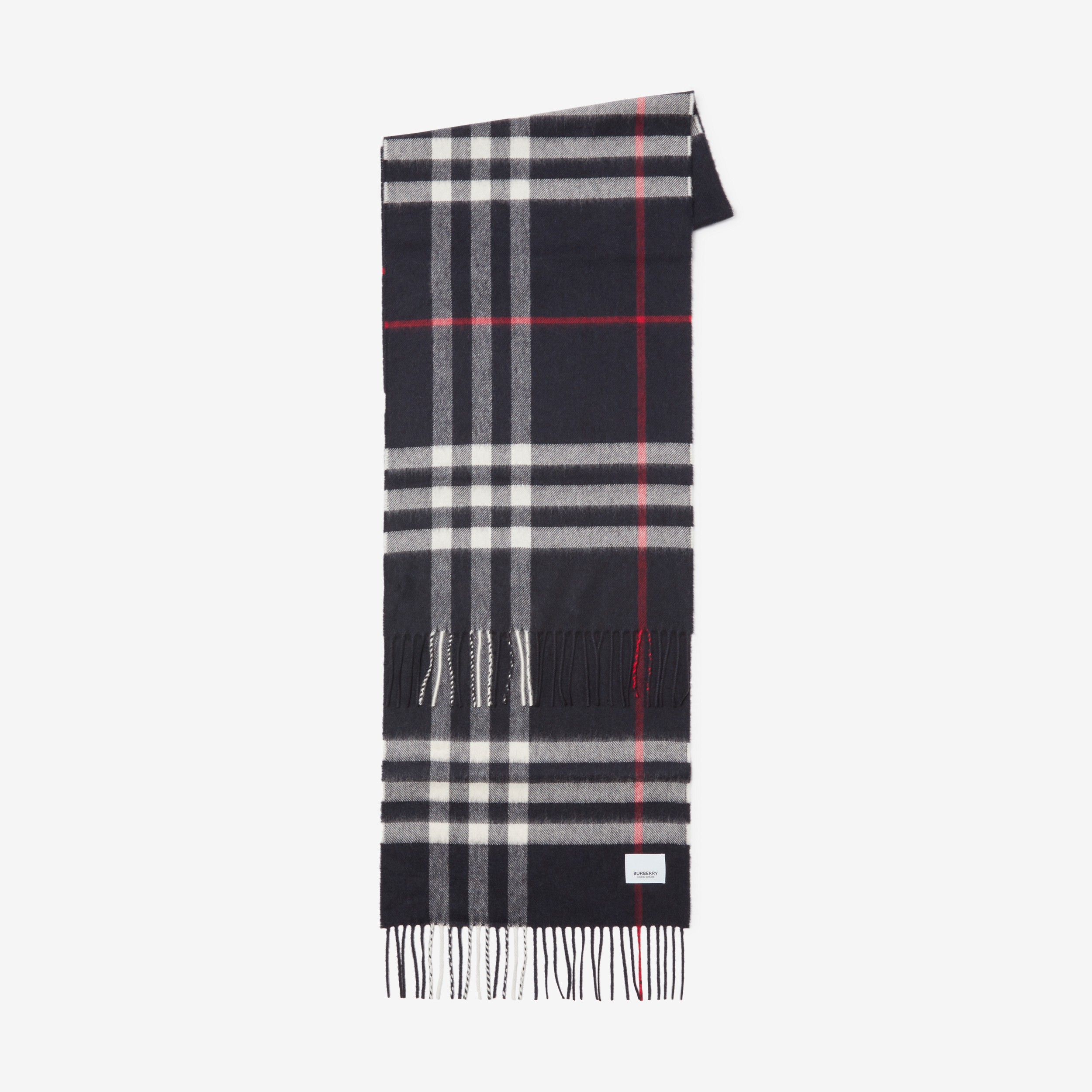 The Burberry Check Cashmere Scarf in Navy | Burberry® Official - 2
