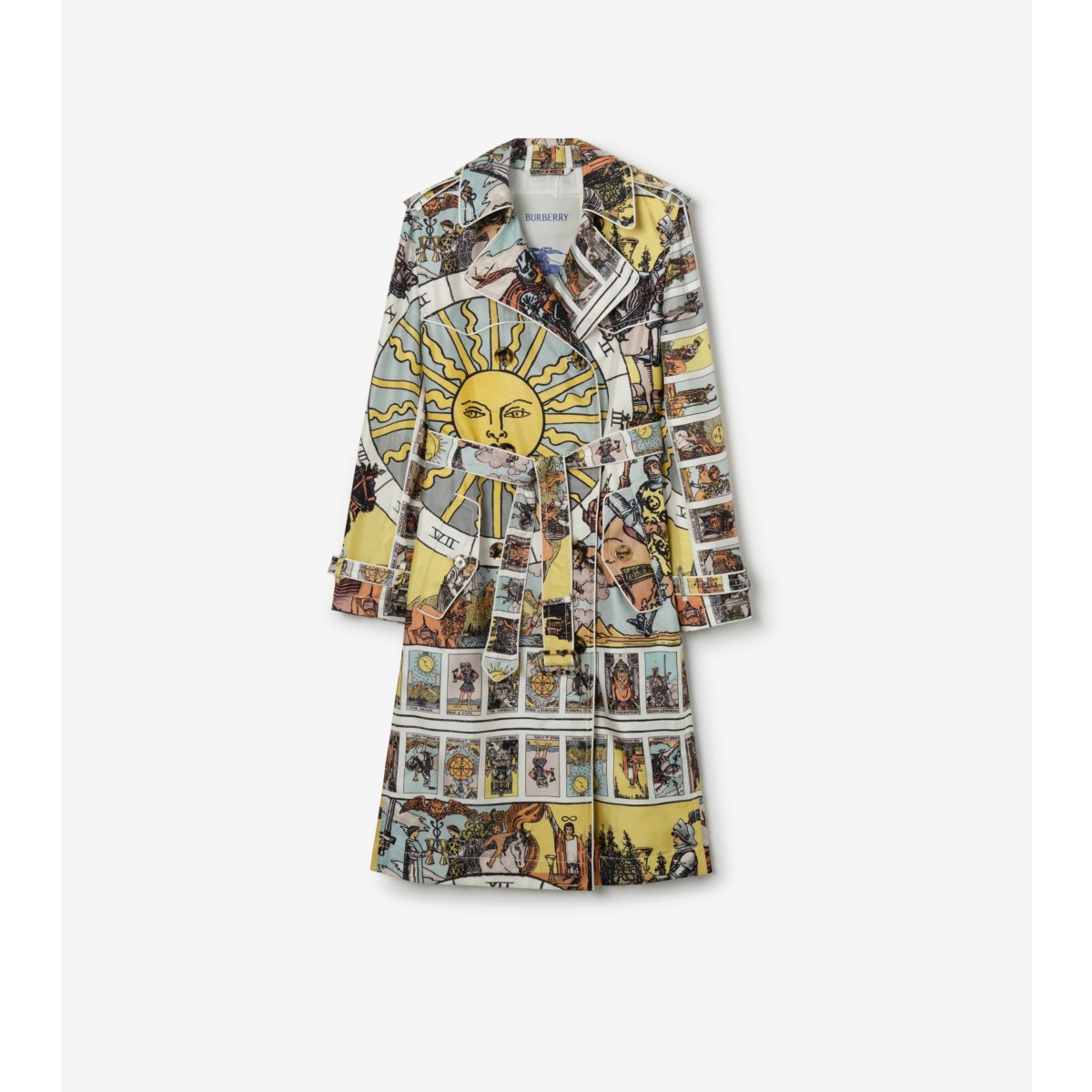  Printed Long Tarot Print Foxfield Trench Coat