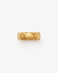 Shield Segment Ring in Gold