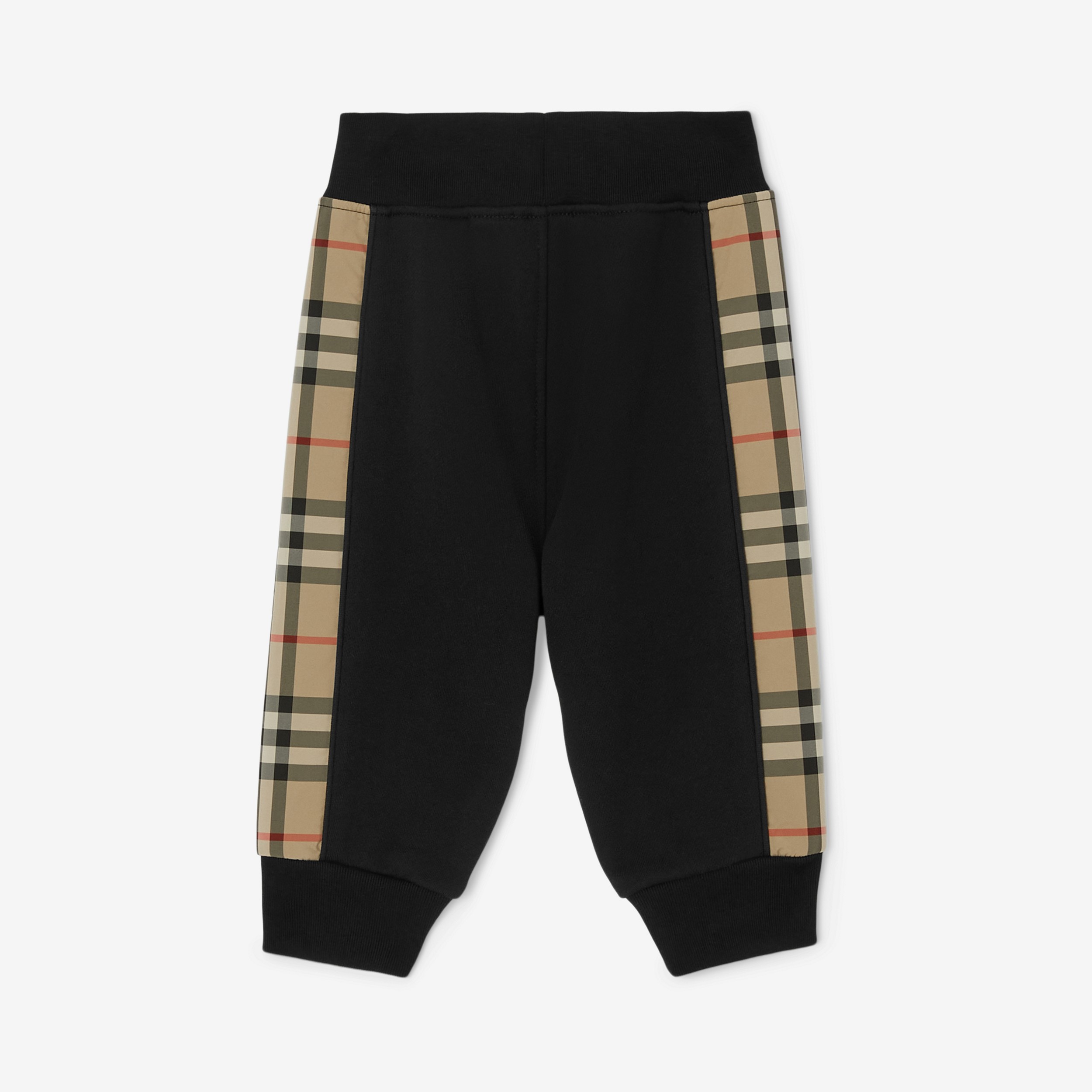 Vintage Check Panel Cotton Jogging Pants in Black - Children | Burberry® Official - 2