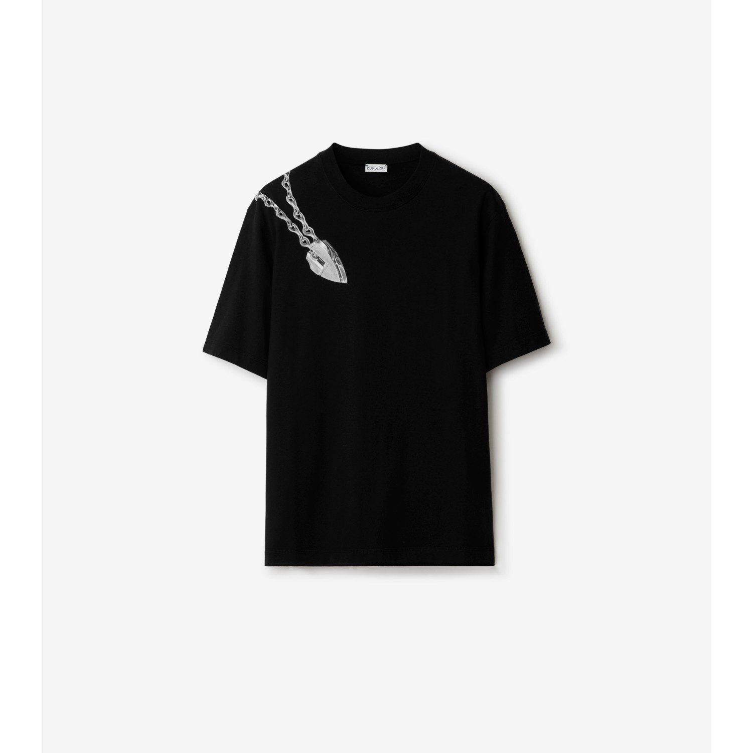 Shield Hardware Cotton T-shirt in Black - Men | Burberry® Official