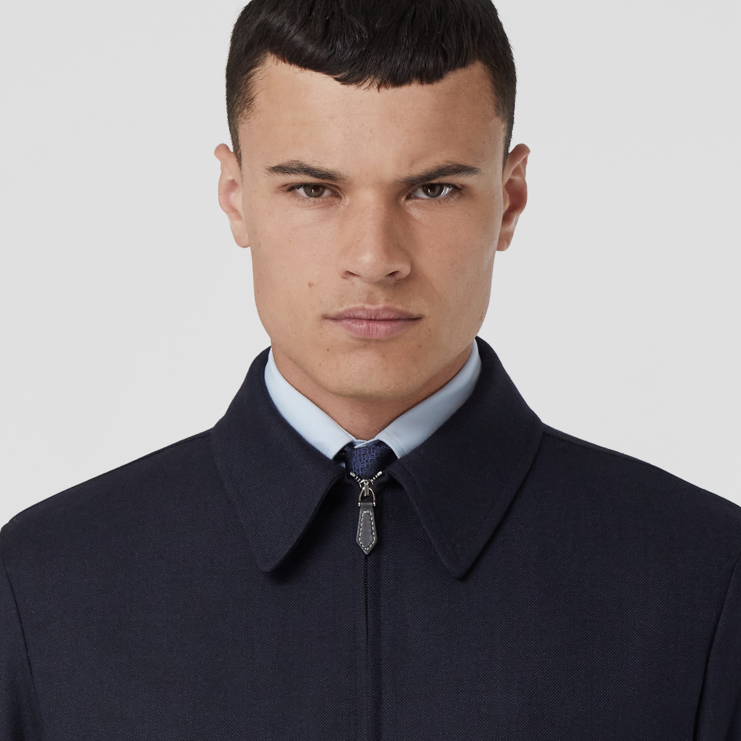 Harrington en lana con monograma (Azul Marino - | oficial