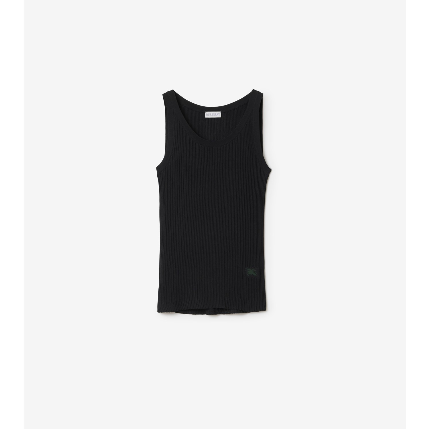 Rib Knit Vest in Black - Women, Technical