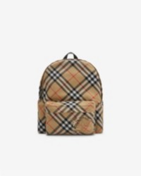 Mochila Check masculina em areia da Burberry