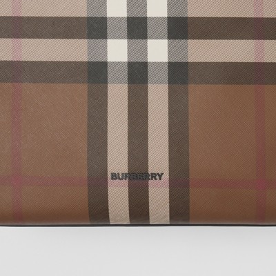 チェック&レザー トート (ダークバーチブラウン) - メンズ | Burberry®公式サイト チェック&レザー トート (ダークバーチブラウン) - メンズ | Burberry®公式サイト