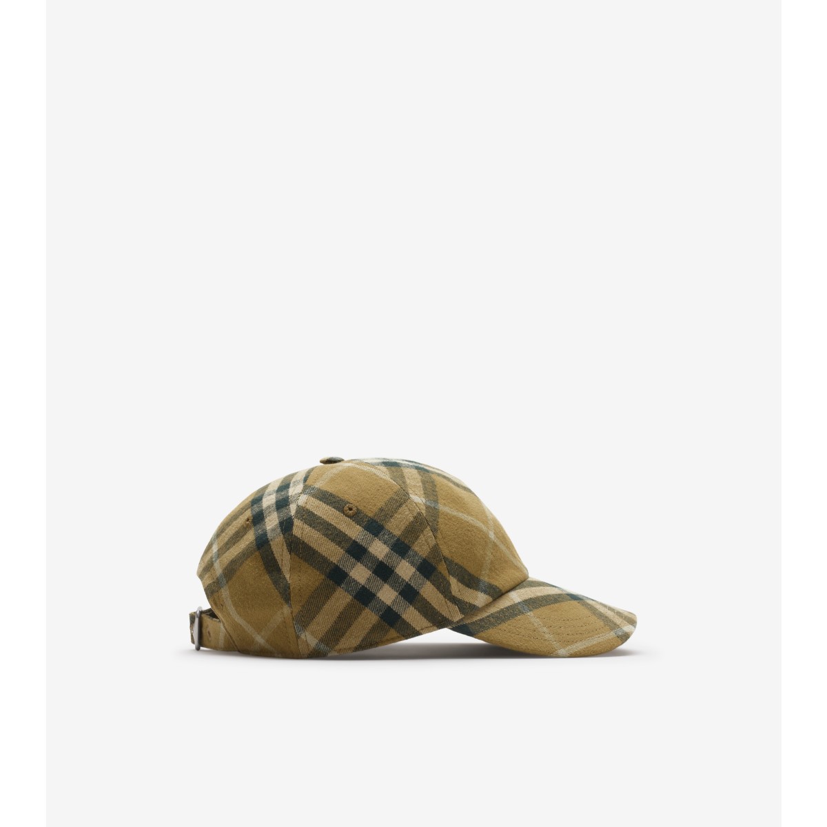 Shop Burberry Check Cotton Baseball Cap In Camp