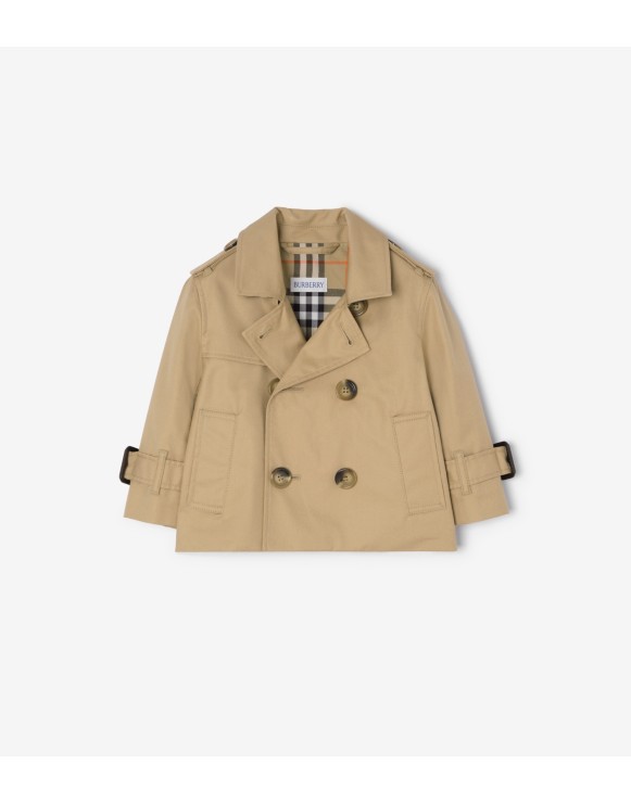Chaqueta estilo trench coat en algodón