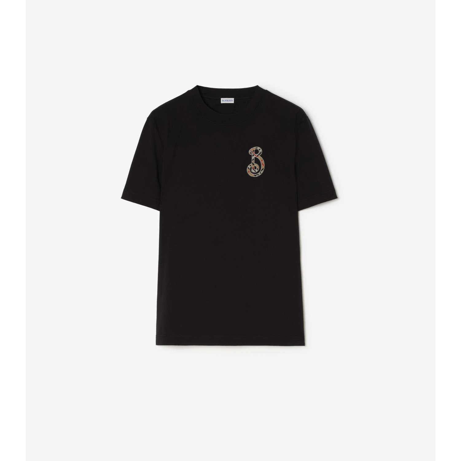 チェックBモチーフ コットンTシャツ (ブラック) - メンズ | Burberry