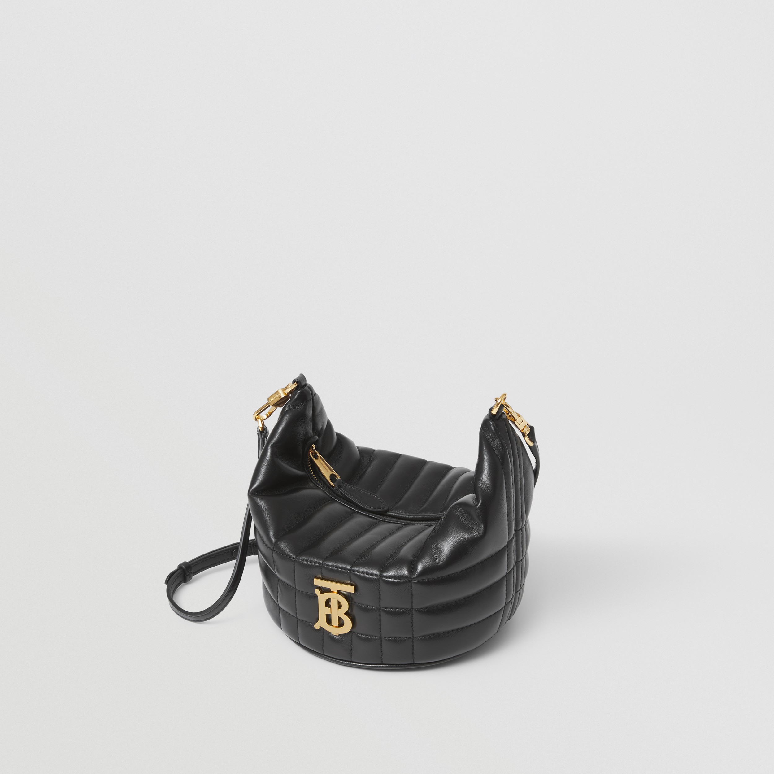 Quilted Leather Small Crescent Lola Bag in Black - Women | Burberry® Official - 4