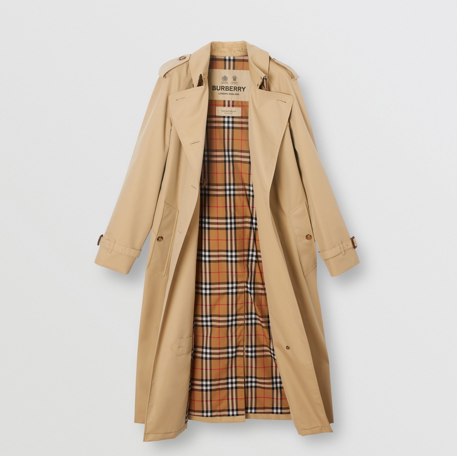 Trench Heritage long The Waterloo (Miel) - Femme | Site officiel Burberry®