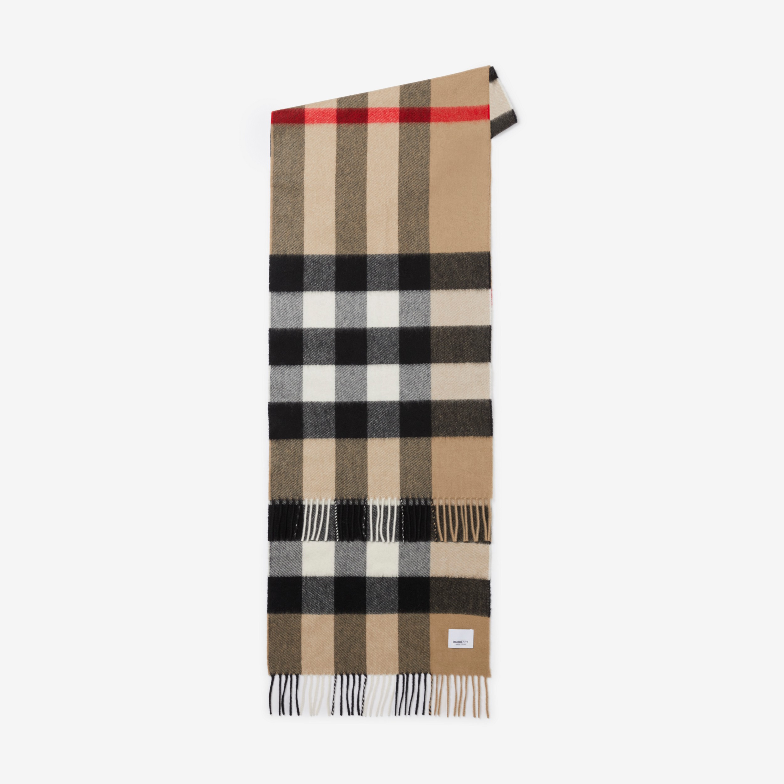 Check Cashmere Scarf in Archive Beige | Burberry® Official - 2