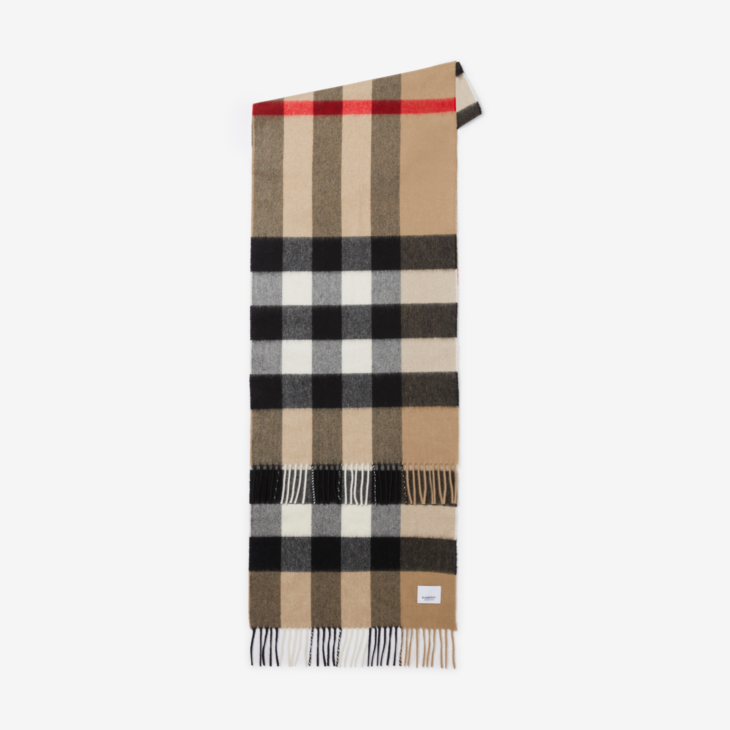 Check Cashmere Scarf in Archive Beige | Burberry® Official