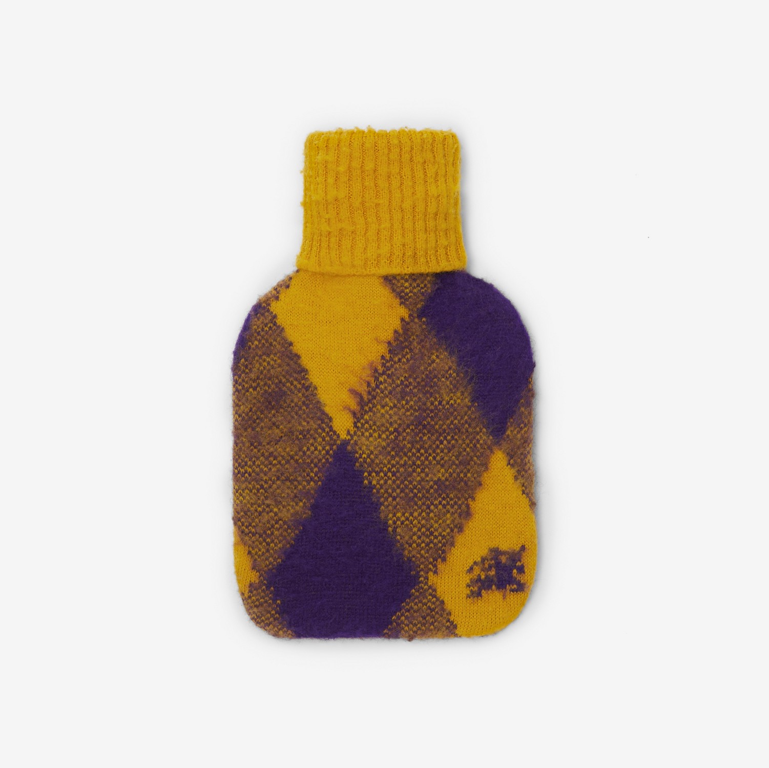 菱形图案羊毛热水袋套 (秋梨黄 / 皇室紫) | Burberry® 博柏利官网