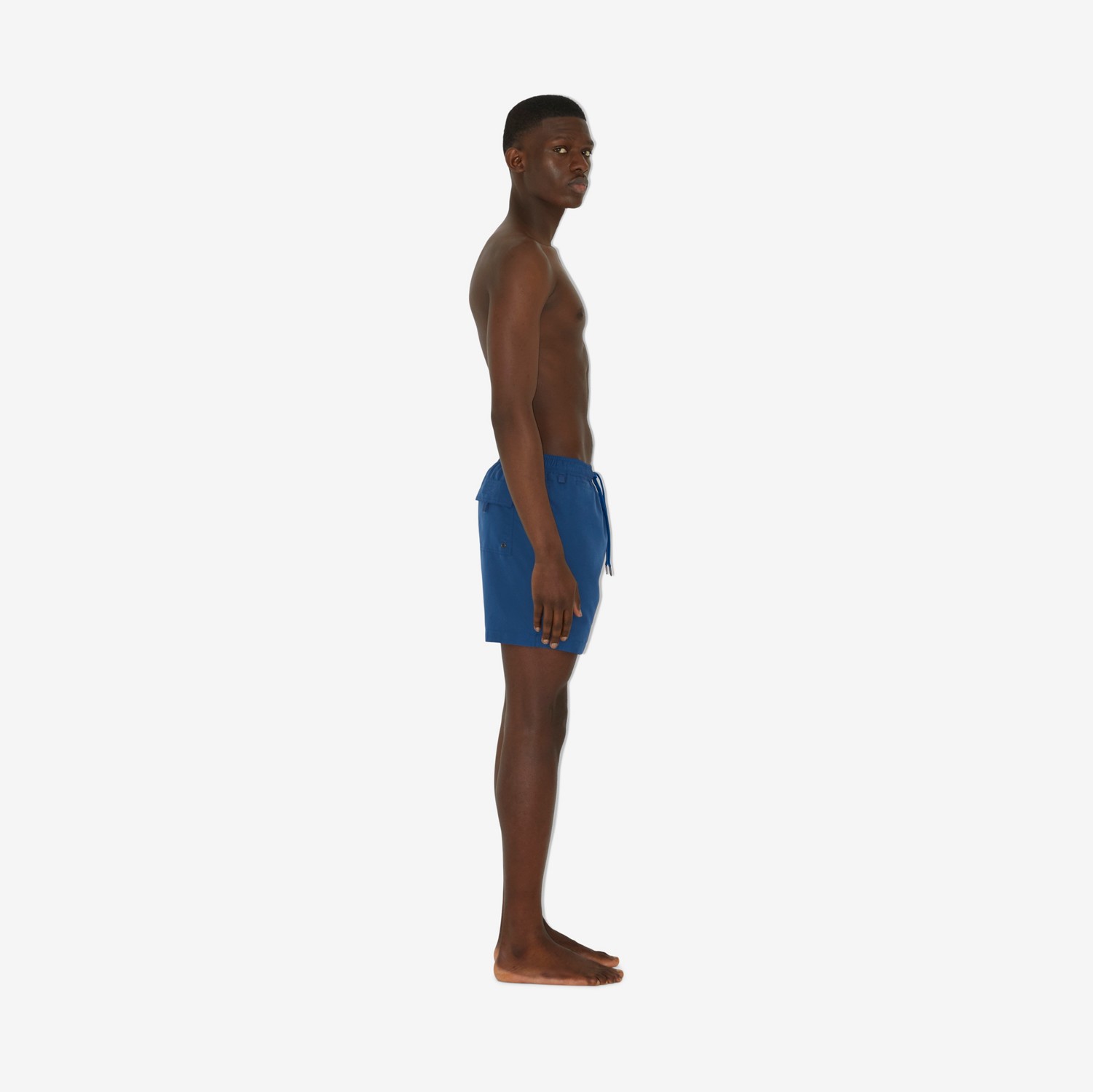 Logo Print Drawcord Swim Shorts in Rich Navy - Men | Burberry® Official
