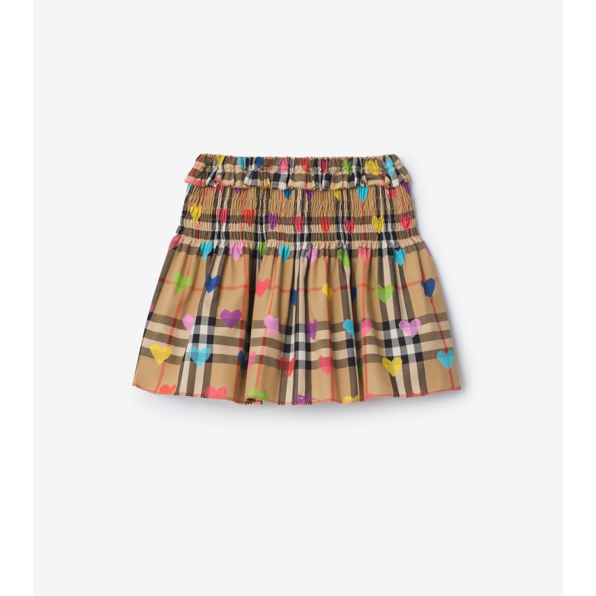  Check Heart Cotton Skirt