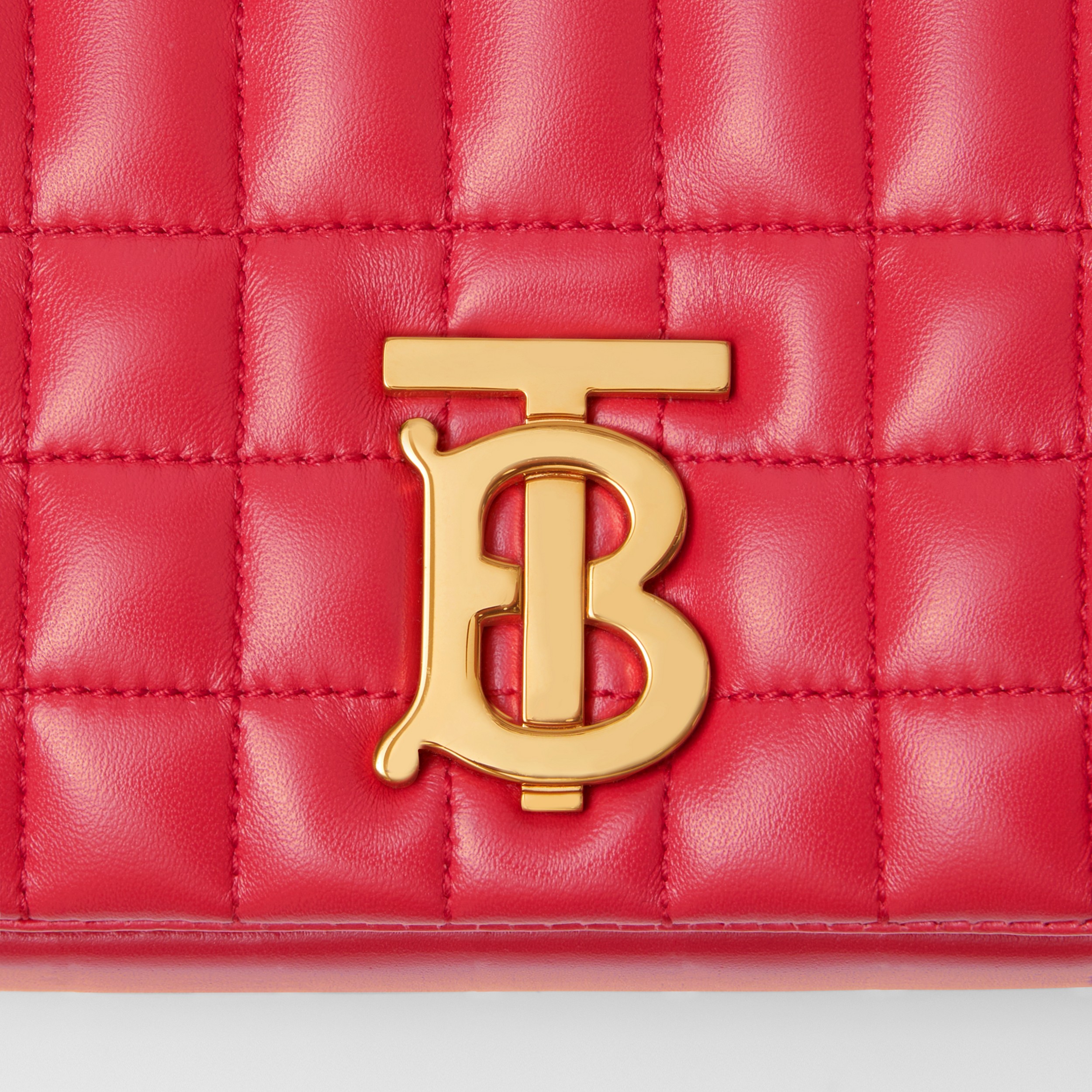 Quilted Leather Small Lola Bag in Bright Red - Women | Burberry® Official - 2