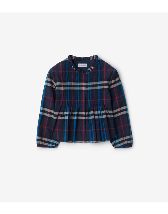 Check Cotton Poplin Top
