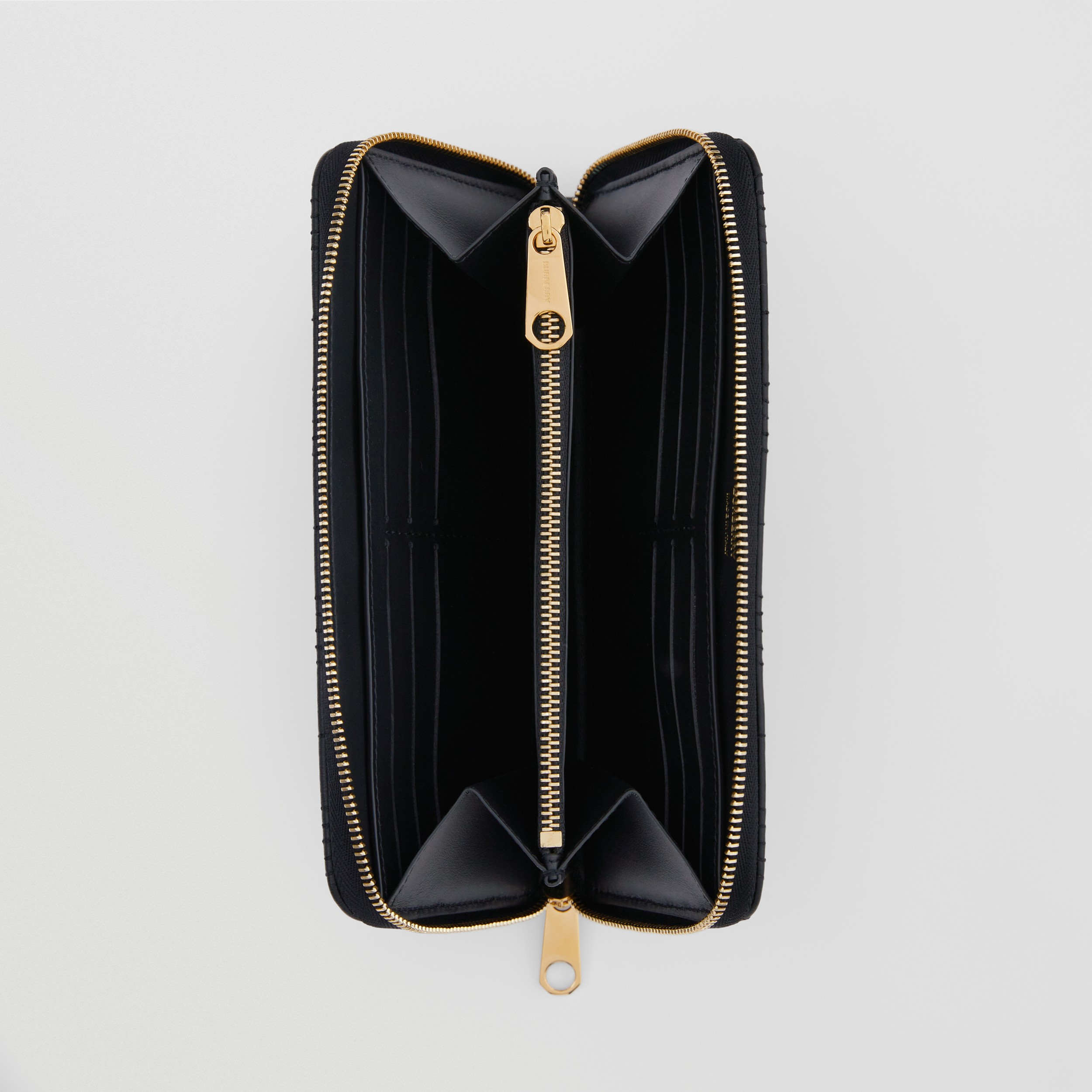Brieftasche „Lola“ aus gestepptem Lammleder mit Reißverschluss (Schwarz) - Damen | Burberry® - 3