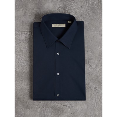 navy blue burberry shirt