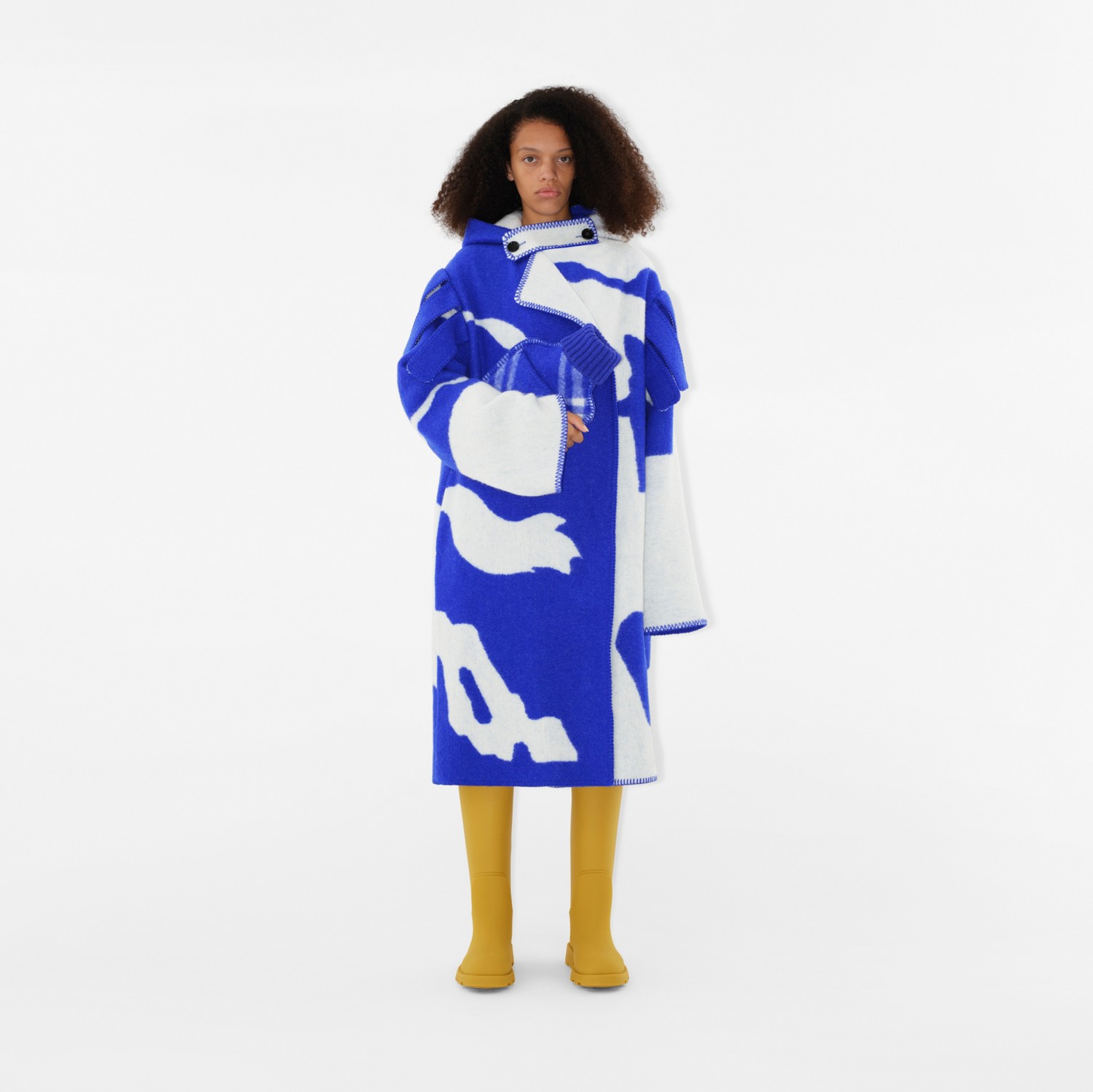 Cape-Decke aus Wolle mit EKD-Motiv (Knight) - Damen | Burberry®