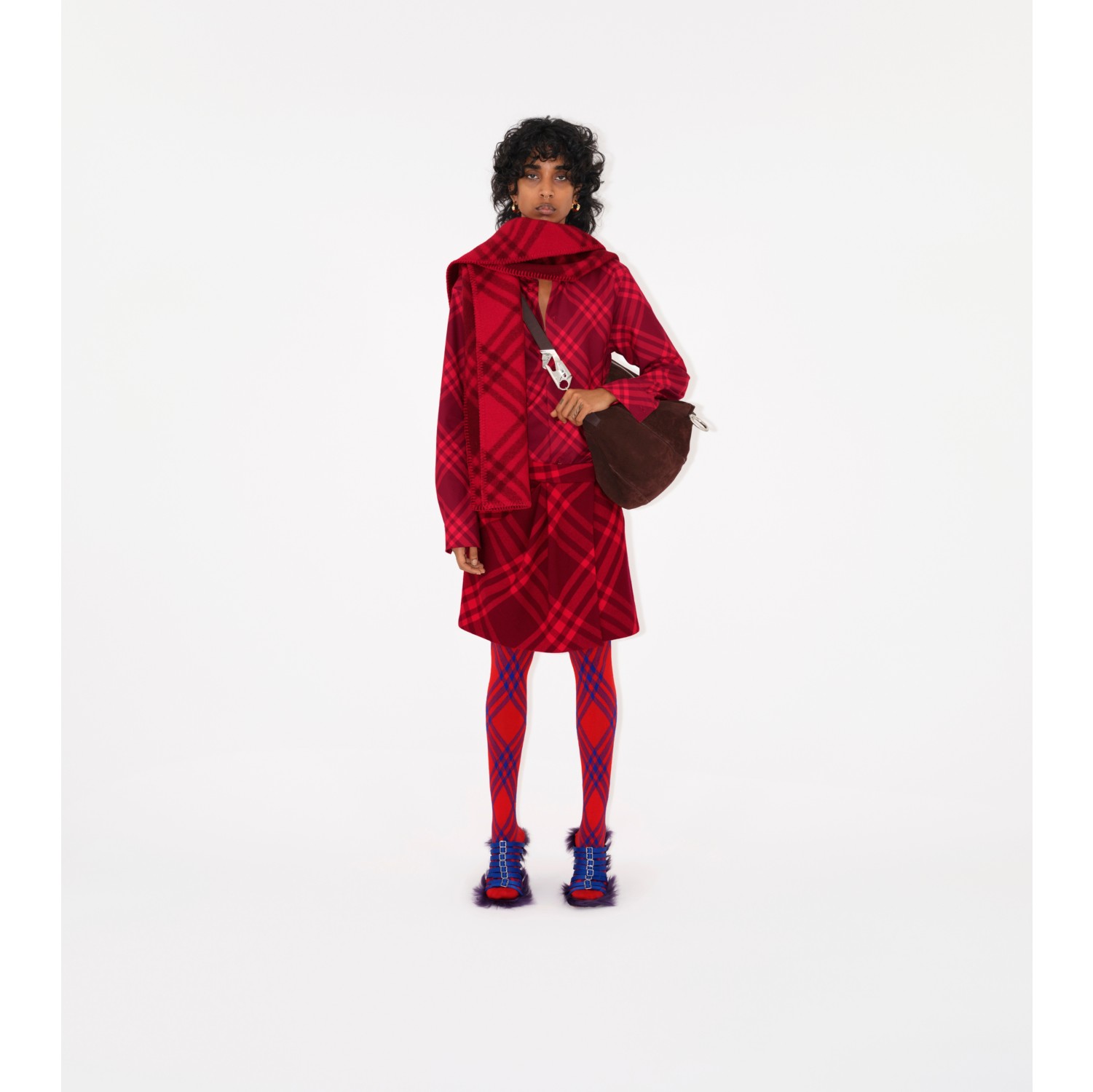 Zara red hotsell check coat