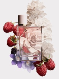 Frasco de la fragancia Burberry Her Eau De Parfum Petals