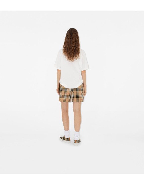 Check Cotton Shorts
