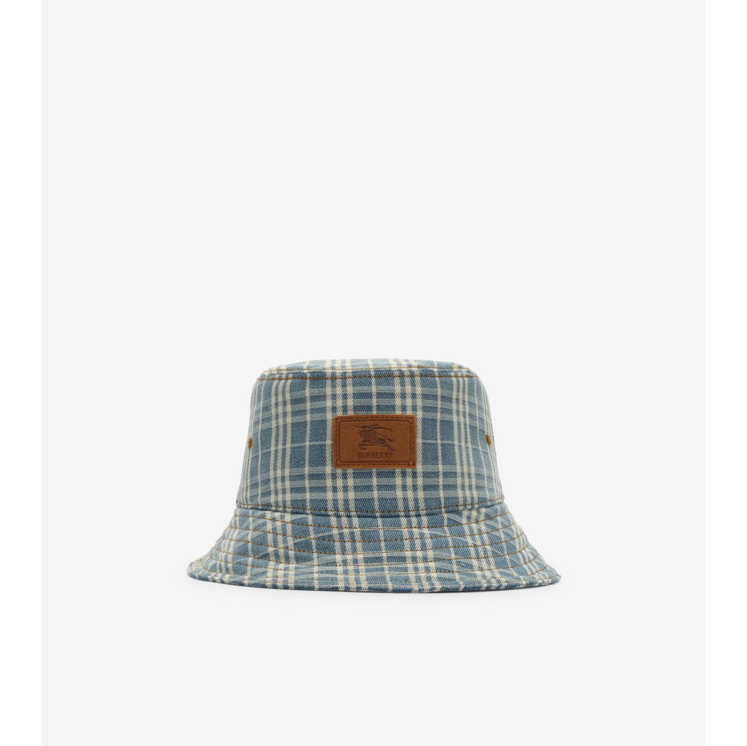 Check Denim Bucket Hat