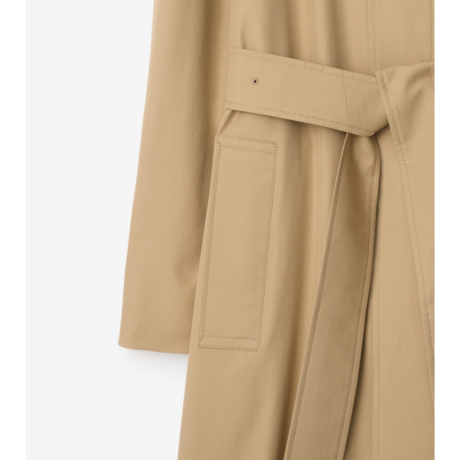 Car coat longo de gabardine