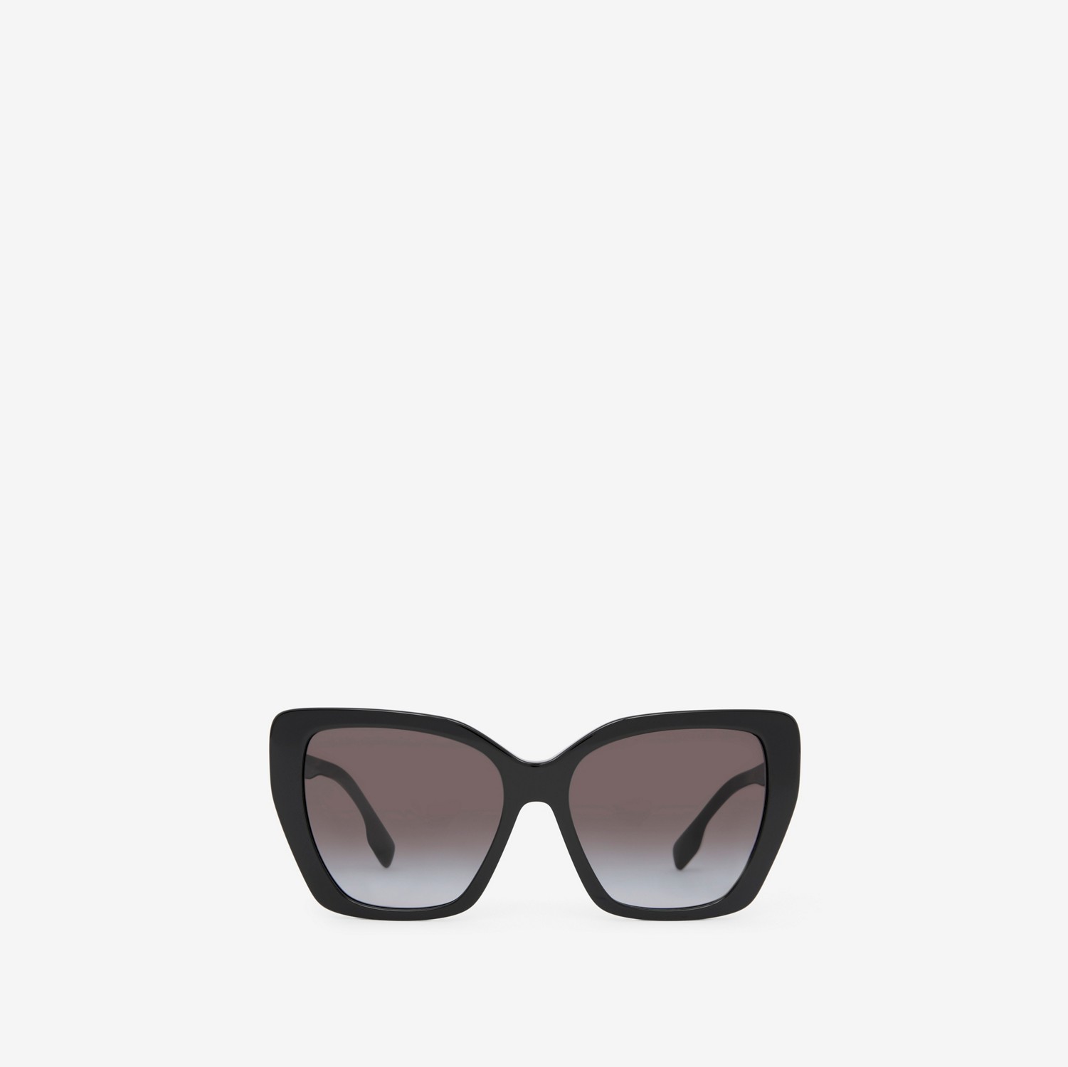 Gafas de sol con montura de ojo de gato a cuadros (Negro) - Mujer | Burberry® oficial
