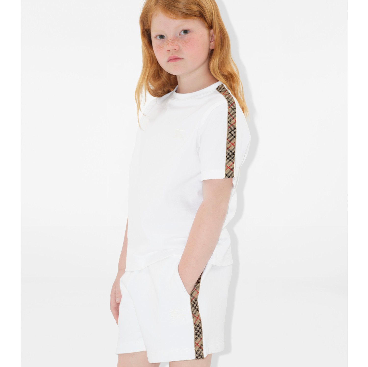 T-shirt en coton avec Check