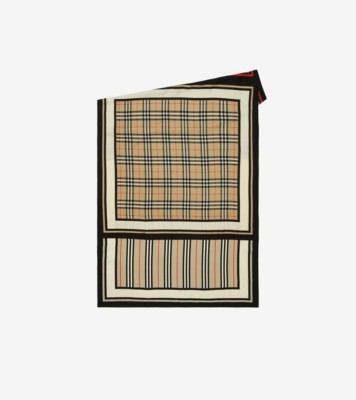 Montage Print Silk Scarf in Archive beige Burberry Official