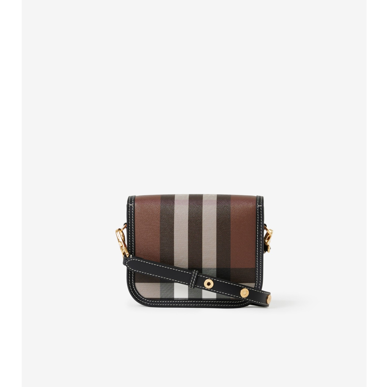 BURBERRY: Elisabeth bag in coated fabric with Dark Birch print - Brown