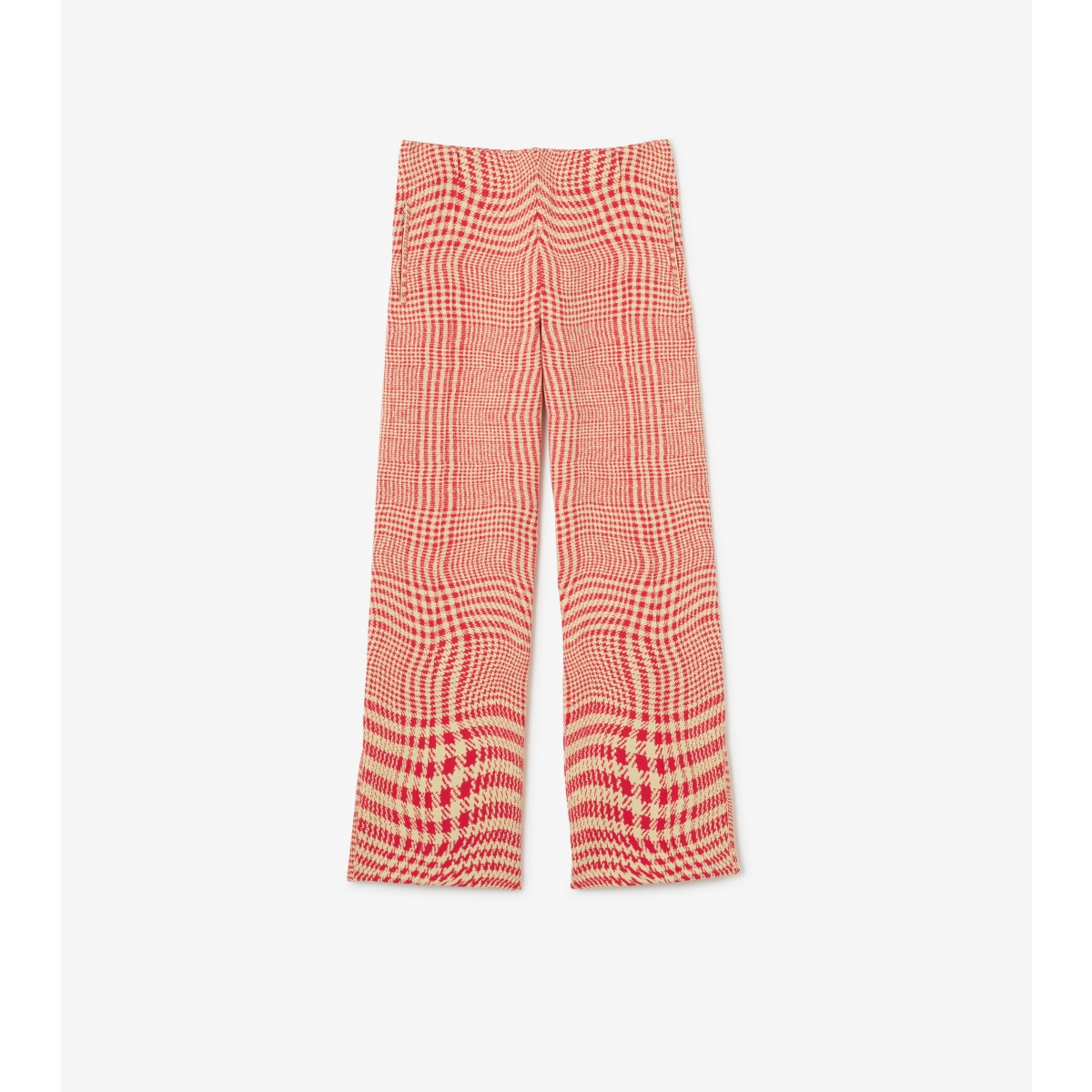 Burberry Warped Houndstooth Nylon Blend Track Pants In Pillar