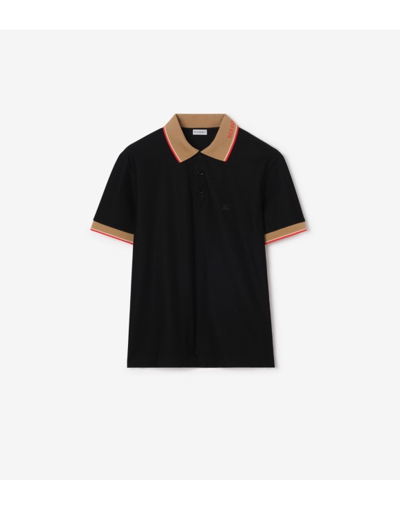 Logo Collar Cotton Polo Shirt
