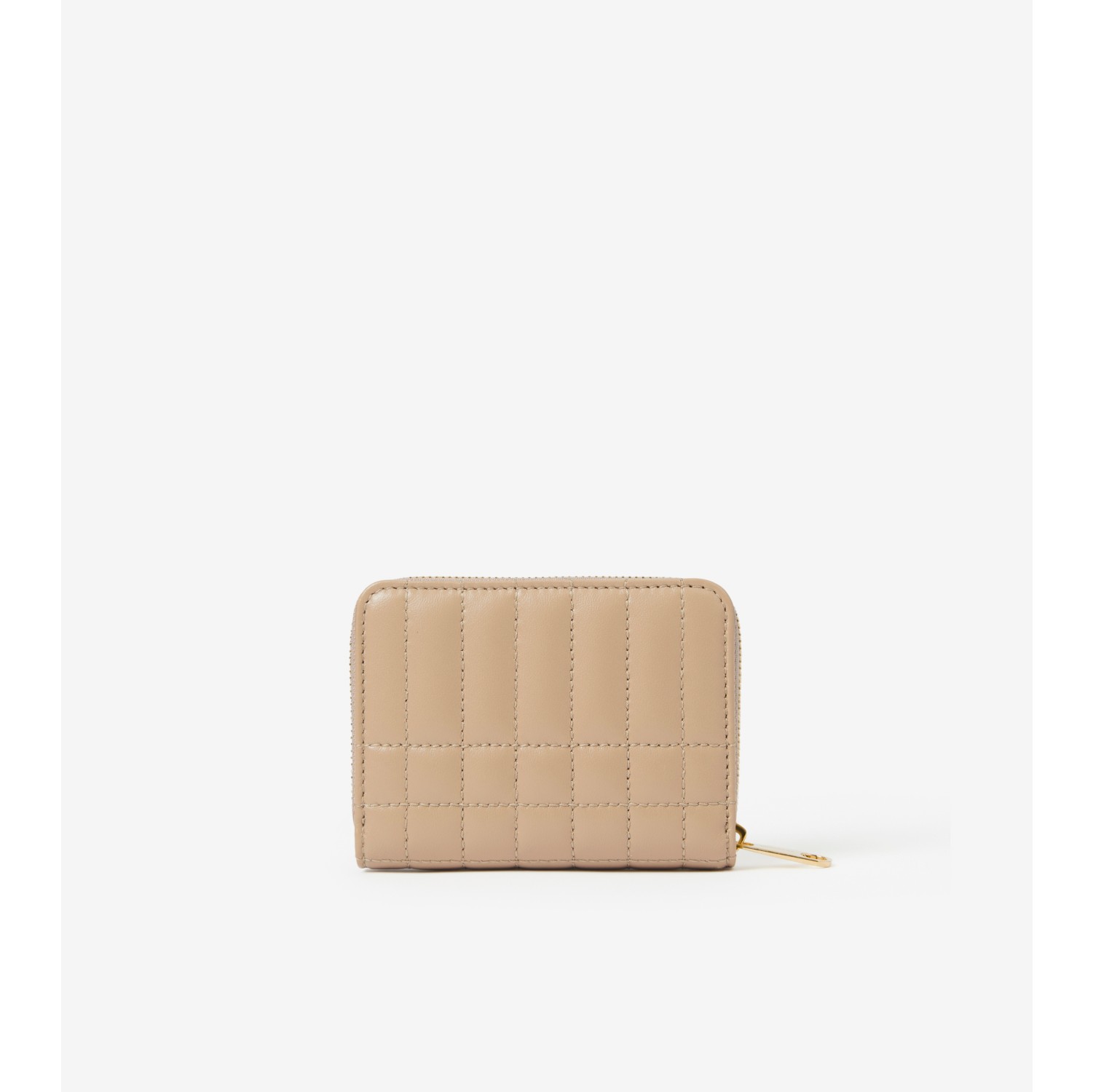 Quilted Leather Lola Zip Wallet in Oat Beige - Women | Burberry® Official