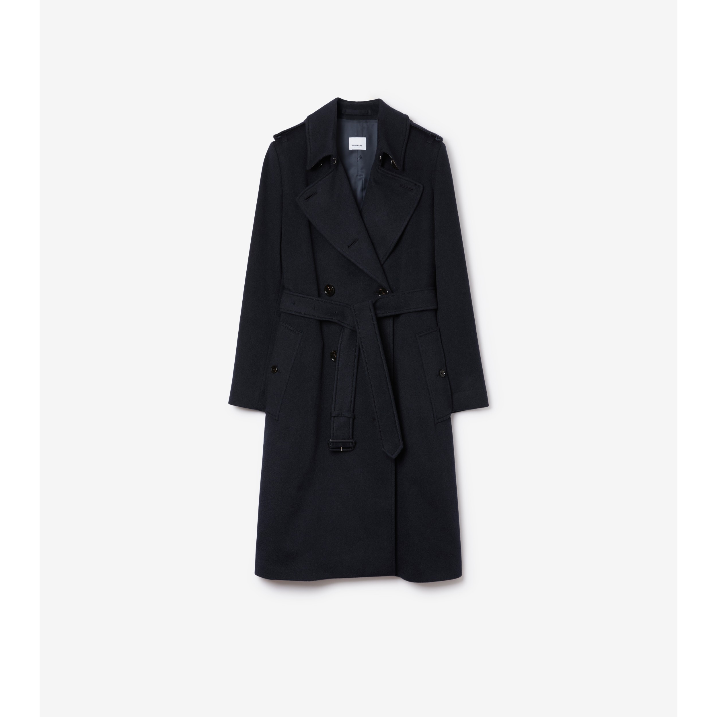 Cashmere Kensington Trench Coat in Dark Charcoal - Women |