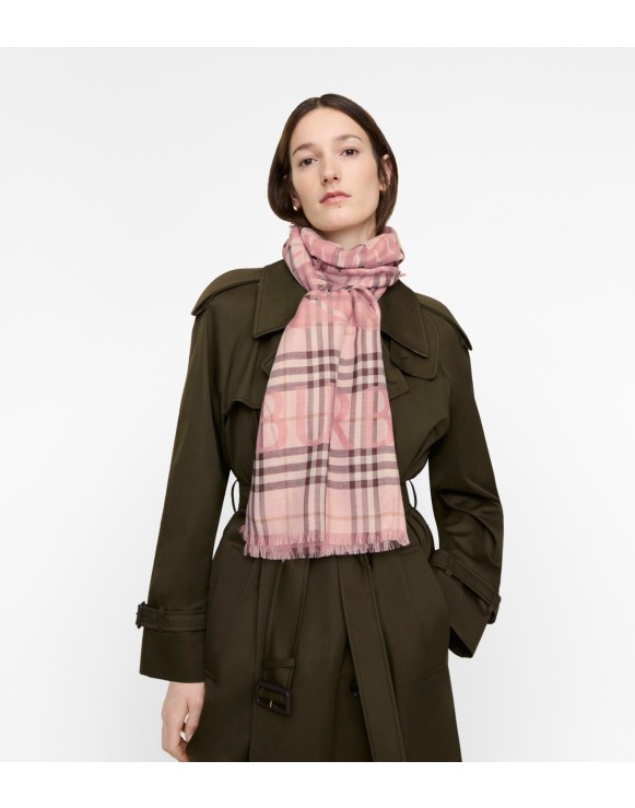 ウィメンズ シルク、ウール、カシミアスカーフ | Burberry® 公式サイト